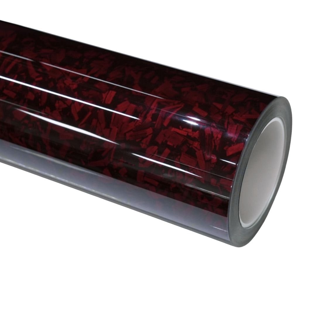 Flower Carbon Red Vinyl Wrap — genuine Color Wrap Film by Nano Crystal PPF